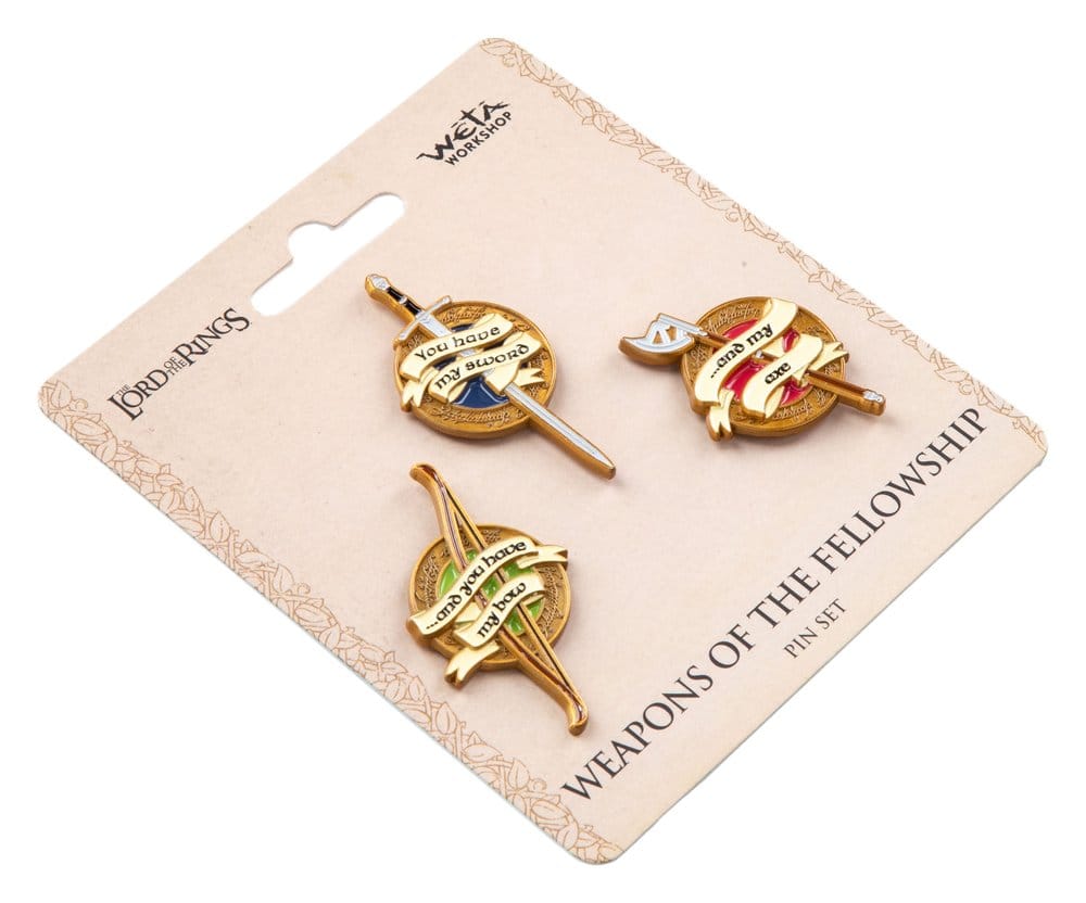 The Lord of the Rings Trilogy Pin Set Weapons of the Fellowship 9420024752258