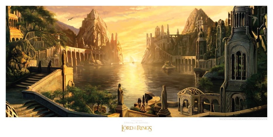 Lord of the Rings Art Print The Grey Havens 59 x 30 cm 9420024743997