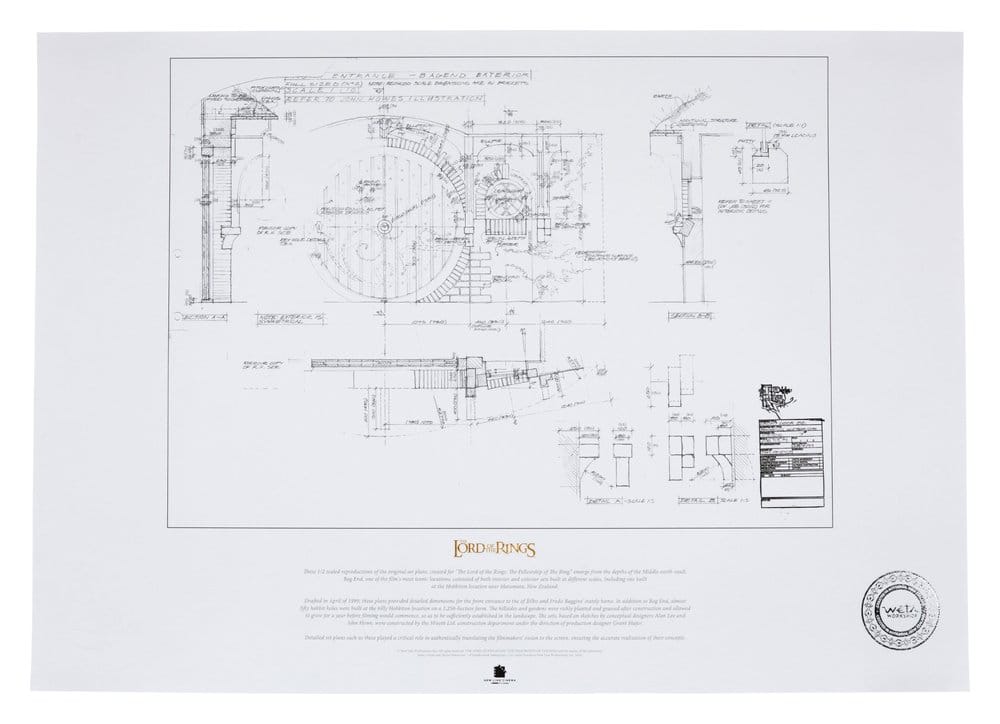 Lord of the Rings Blueprint Art Print The Grey Havens 59 x 42 cm  9420024745434