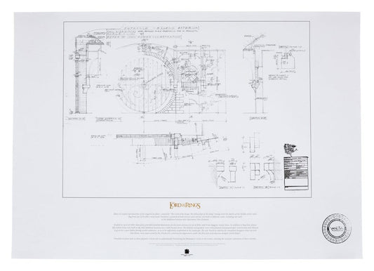 Lord of the Rings Blueprint Art Print The Grey Havens 59 x 42 cm  9420024745434