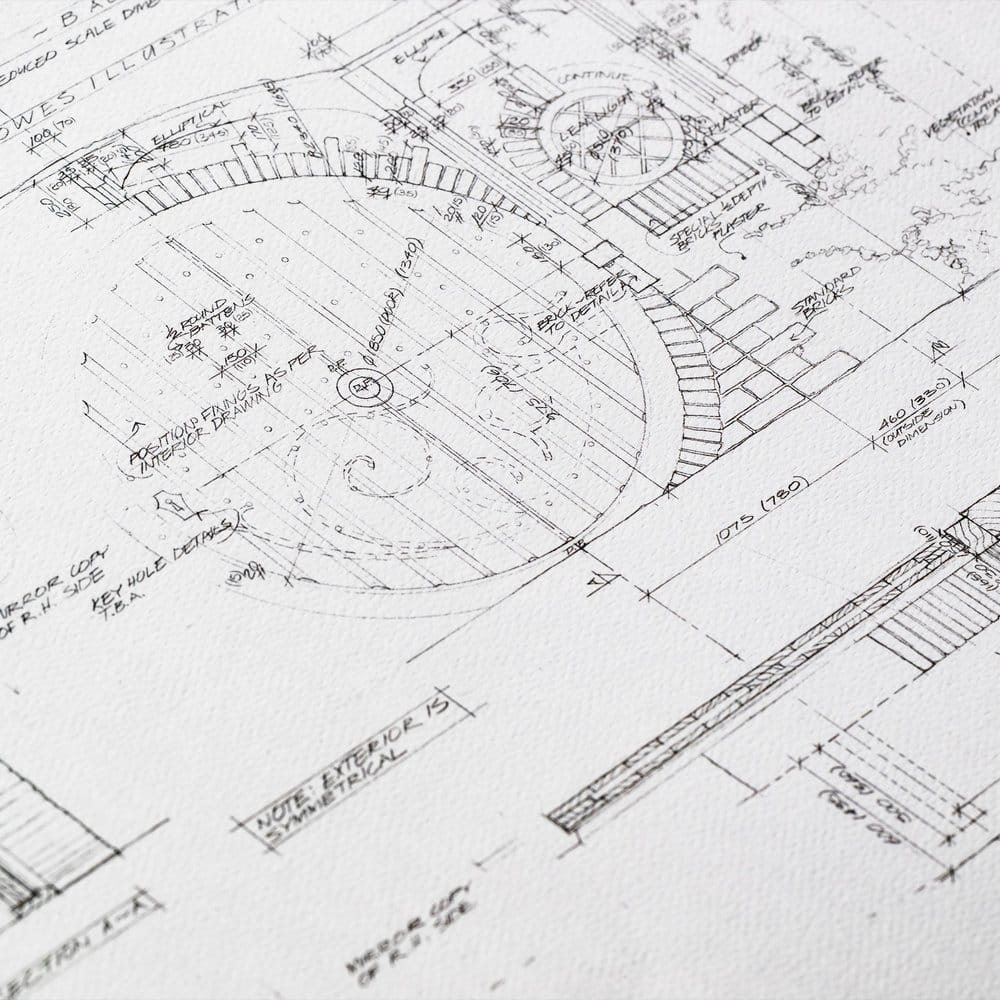 Lord of the Rings Blueprint Art Print The Grey Havens 59 x 42 cm  9420024745434