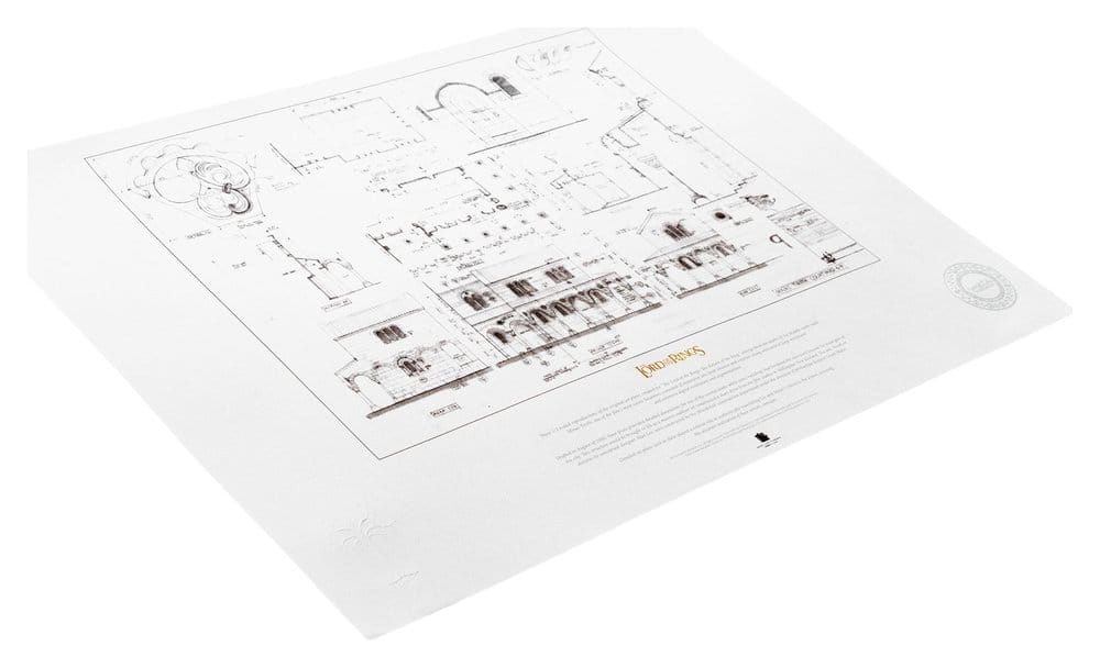 Lord of the Rings Blueprint Art Print The Courtyard of Minas Tirith 59 x 42 cm 9420024745458
