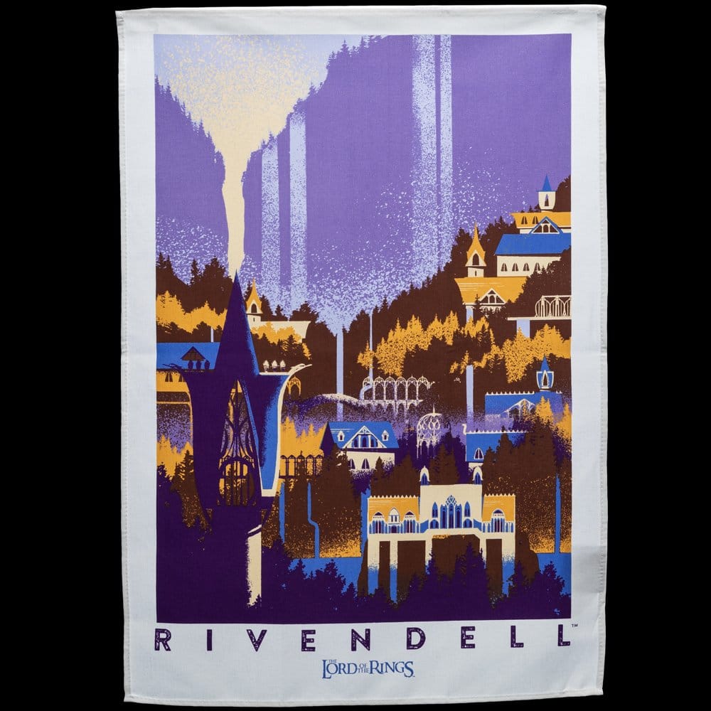 Lord of the Rings Tea Towel 2-Pack Rivendell & Hobbiton 70 cm  9420024727744