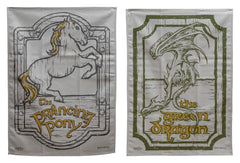 Lord of the Rings Tea Towel 2-Pack Green Dragon & Prancing Pony 69 cm  9420024744345