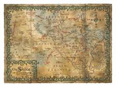 The Hobbit Art Print Map of the Shire 74 x 54 cm 9420024710067