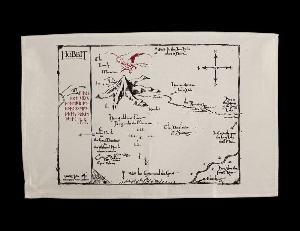  The Hobbit Tea Towel Thorins Map 72 cm  9420024715994