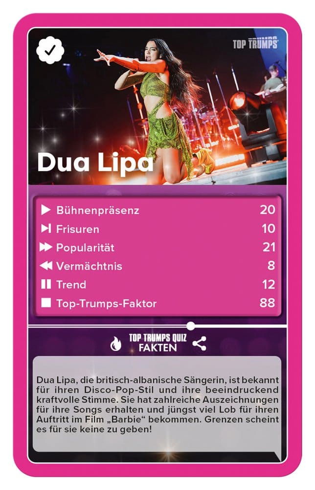 Popstars Card Game Top Trumps *German Version* 5036905060776