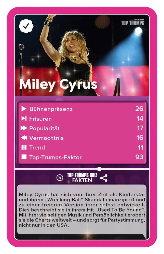 Popstars Card Game Top Trumps *German Version* 5036905060776