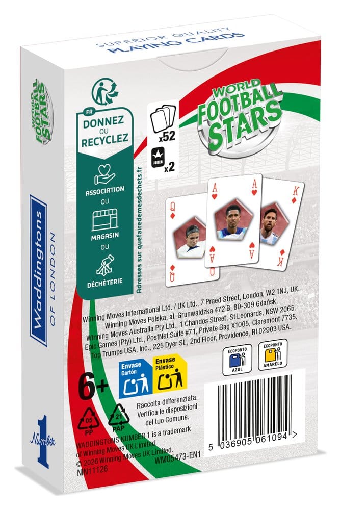 World Soccer Stars No 1 Playing Cards *English Version* 5036905061094