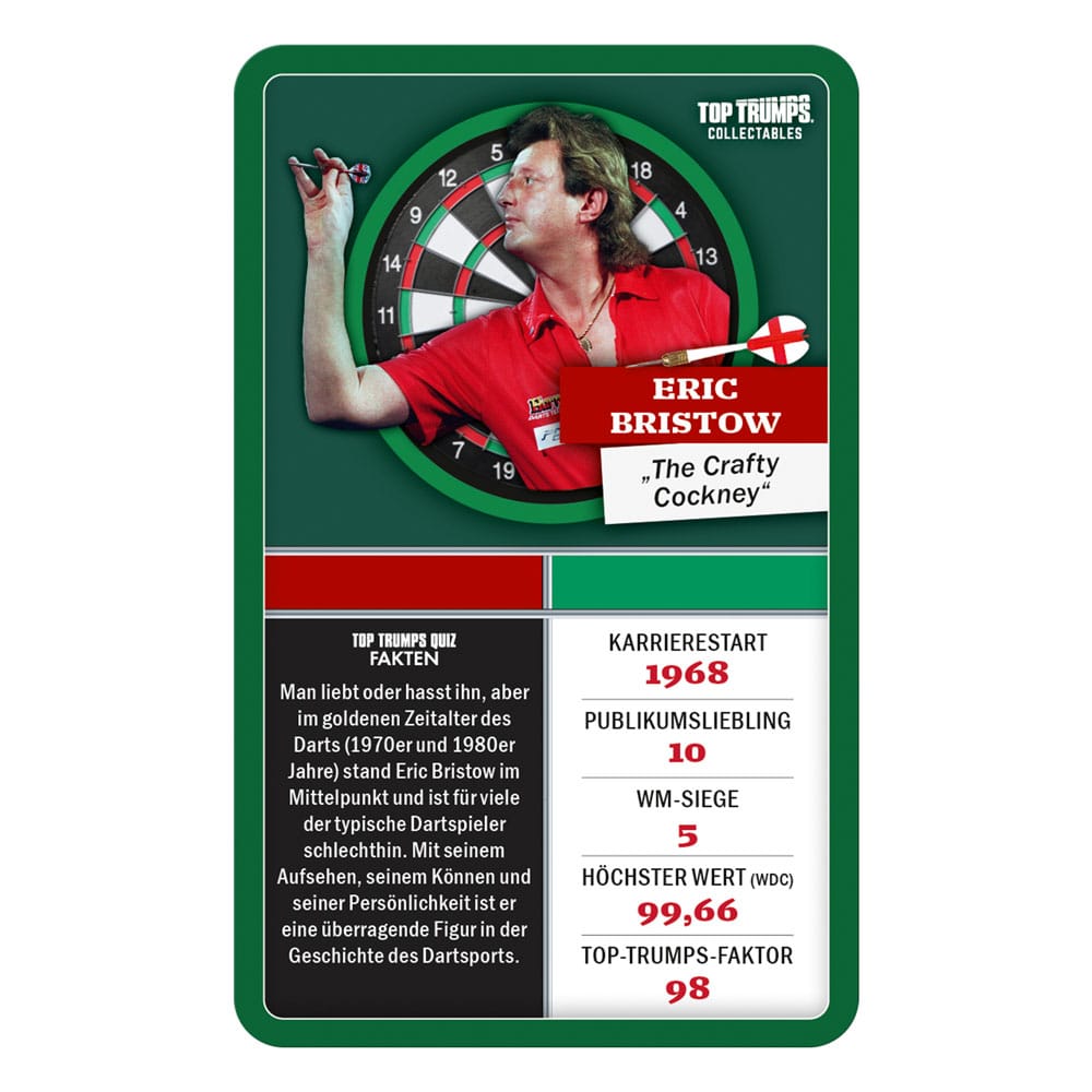 Darts Card Game Top Trumps Collectables Legenden *German Version* 5036905061674