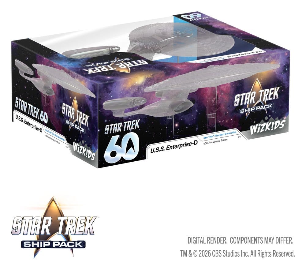 Star Trek Ship Pack Boxed prepainted Miniatures U.S.S. Enterprise - 60th Anniversary Edition 22 cm 0634482898598