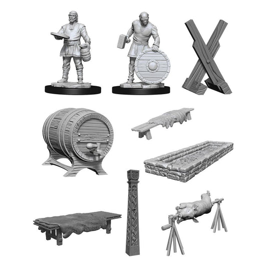 WizKids Deep Cuts Unpainted Miniatures Vikings 0634482901755