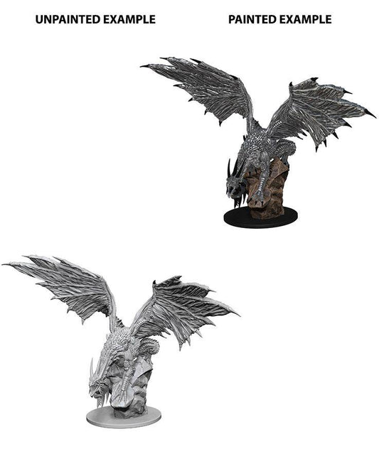 Pathfinder Battles Deep Cuts Unpainted Miniature Silver Dragon Case (6) 0634482901922