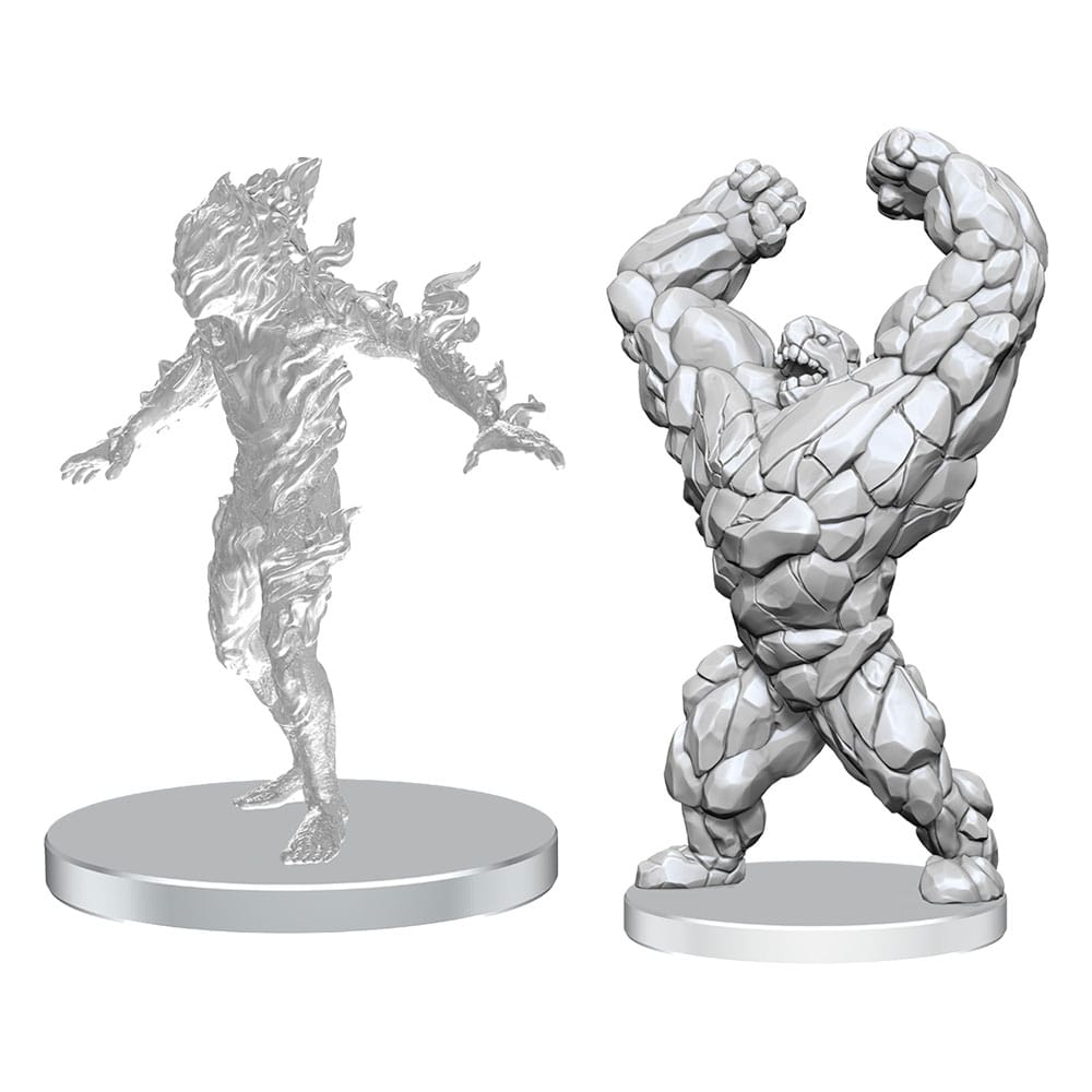 Pathfinder Deep Cuts Unpainted Miniatures Living Landslide & Living Wildfire 0634482908334