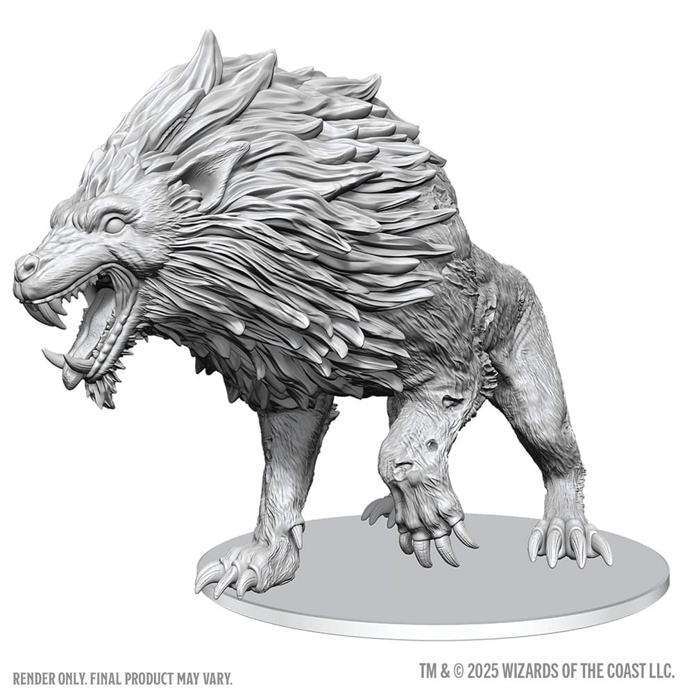 D&D Nolzur's Marvelous Miniatures Unpainted Miniatures Dire Worg 11 cm  0634482908488
