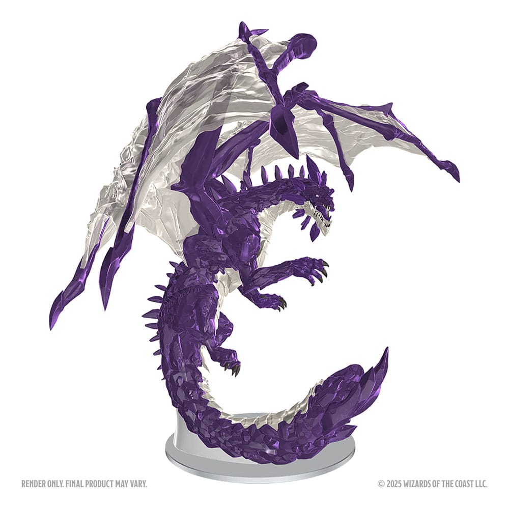 D&D Nolzur's Marvelous Miniatures Unpainted Miniatures Adult Amethyst Dragon 38 cm  0634482908648