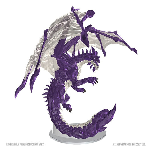 D&D Nolzur's Marvelous Miniatures Unpainted Miniatures Adult Amethyst Dragon 38 cm  0634482908648