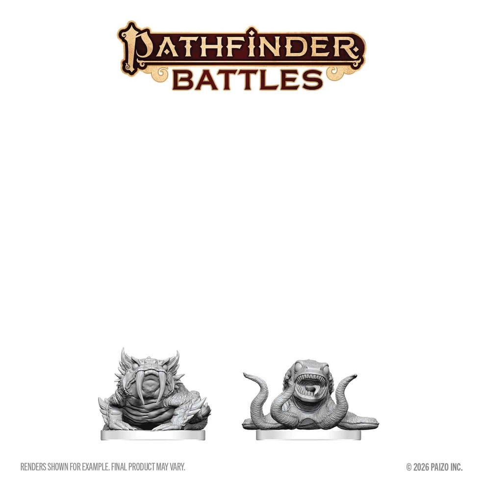 Pathfinder Battles Deep Cuts Unpainted Miniature Bogwid & Slurk 13 cm 0634482908686