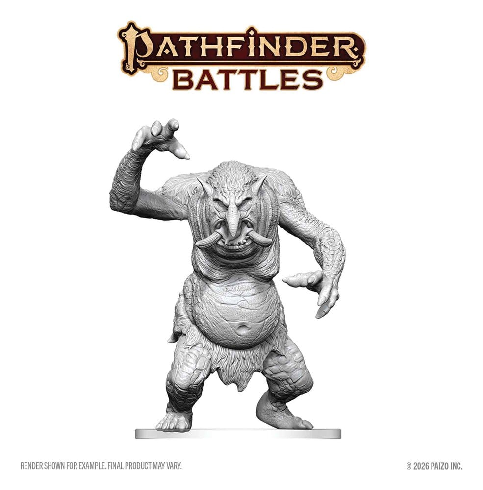 Pathfinder Battles Deep Cuts Unpainted Miniature Forest Troll 15 cm 0634482908709