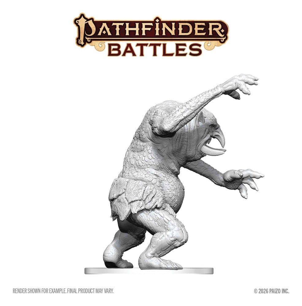 Pathfinder Battles Deep Cuts Unpainted Miniature Forest Troll 15 cm 0634482908709