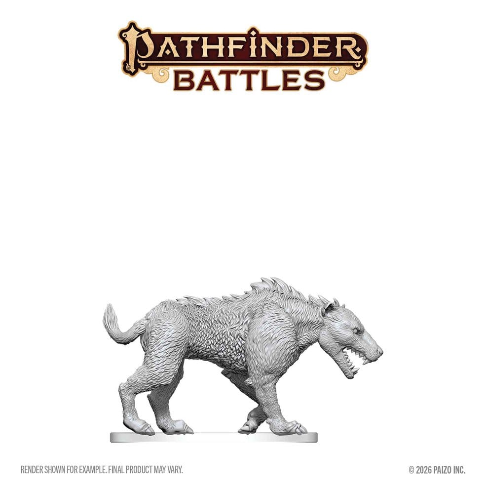 Pathfinder Battles Deep Cuts Unpainted Miniature Hyaenodon 13 cm 0634482908716