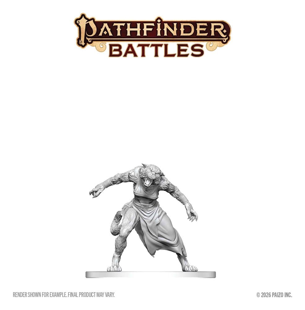 Pathfinder Battles Deep Cuts Unpainted Miniature Weretiger 13 cm 0634482908747