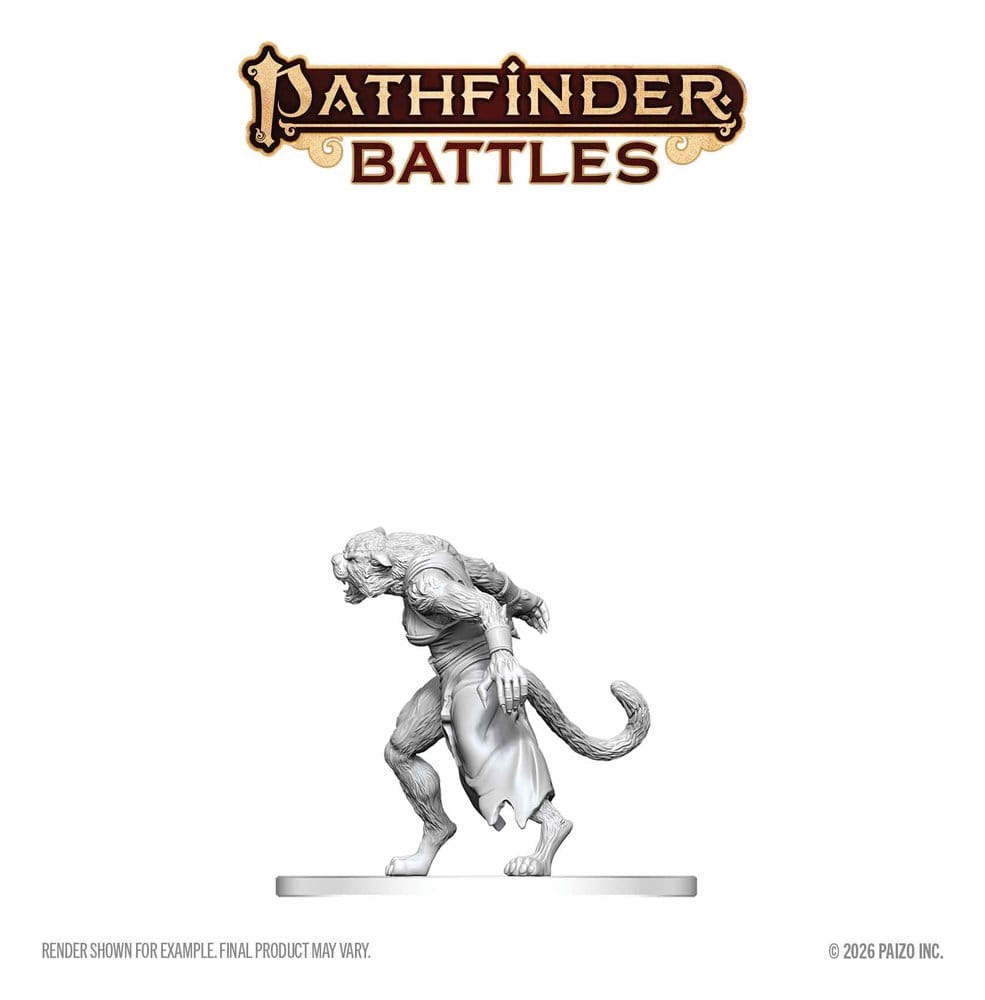 Pathfinder Battles Deep Cuts Unpainted Miniature Weretiger 13 cm 0634482908747