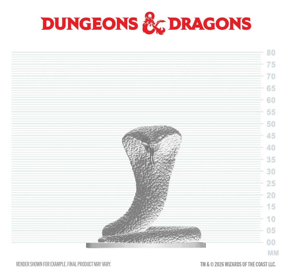 D&D Nolzur's Marvelous Miniatures Mini Figure Polar Serpent 4 cm 0634482909010