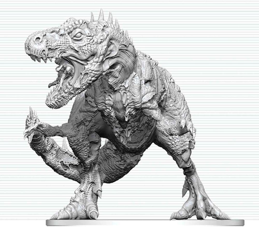 Dungeons & Dragons Nolzur's Marvelous Miniatures Unpainted Miniature Tyrannosaurus Zombie 20 cm 0634482909096
