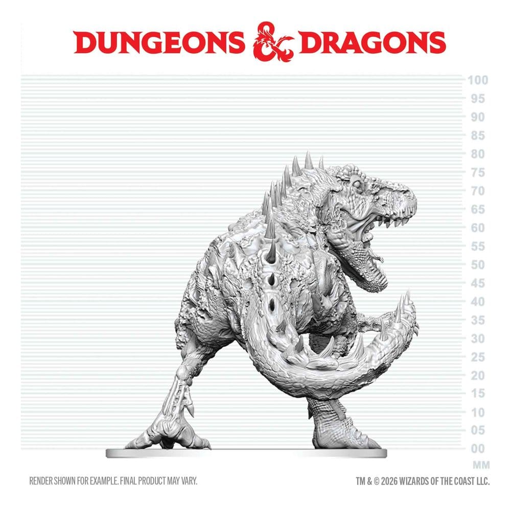 Dungeons & Dragons Nolzur's Marvelous Miniatures Unpainted Miniature Tyrannosaurus Zombie 20 cm 0634482909096