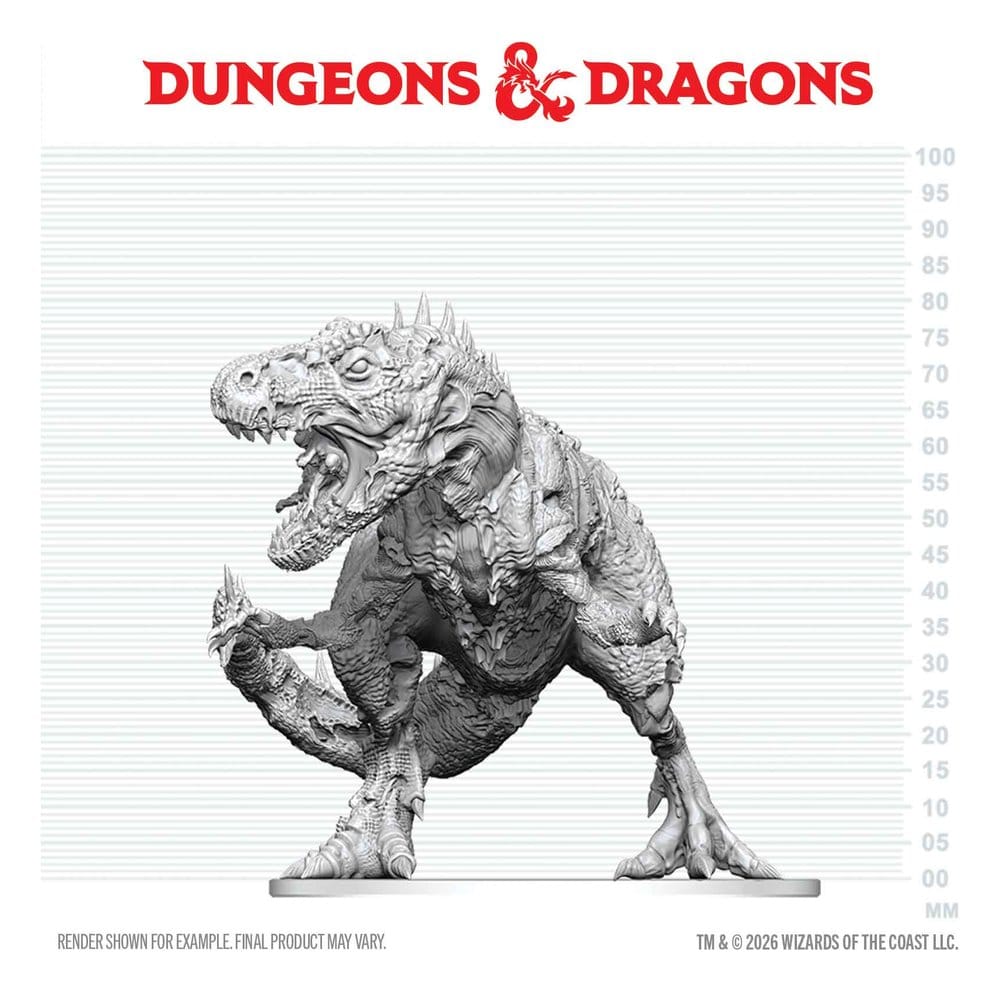 Dungeons & Dragons Nolzur's Marvelous Miniatures Unpainted Miniature Tyrannosaurus Zombie 20 cm 0634482909096