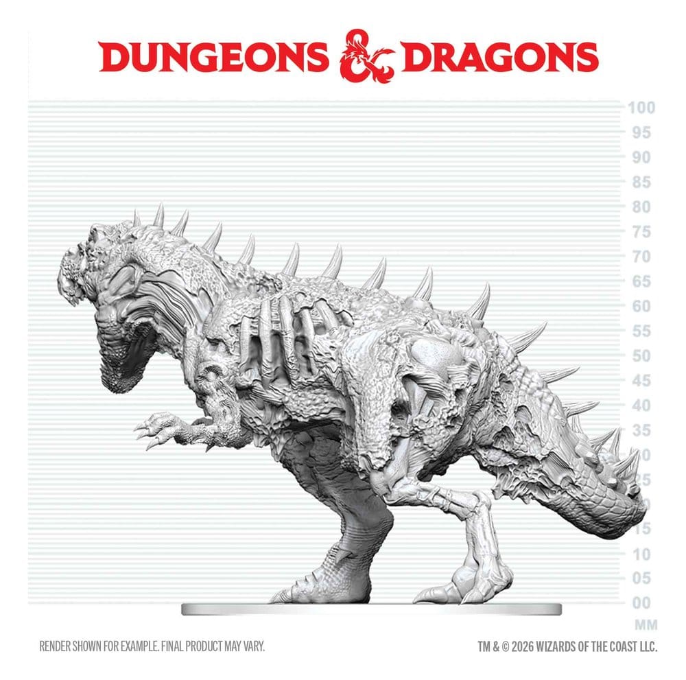 Dungeons & Dragons Nolzur's Marvelous Miniatures Unpainted Miniature Tyrannosaurus Zombie 20 cm 0634482909096