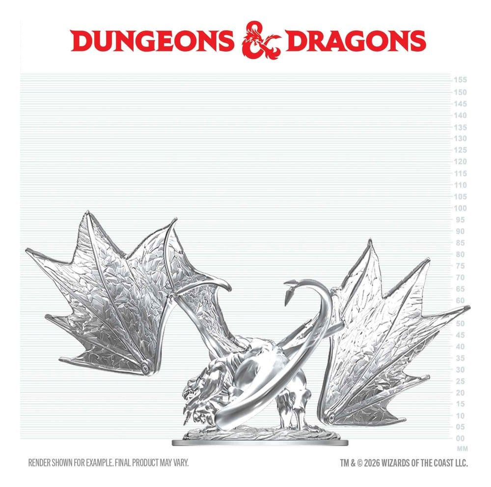 Dungeons & Dragons Nolzur's Marvelous Miniatures Unpainted Miniature Young Sapphire Dragon 20 cm 0634482909102