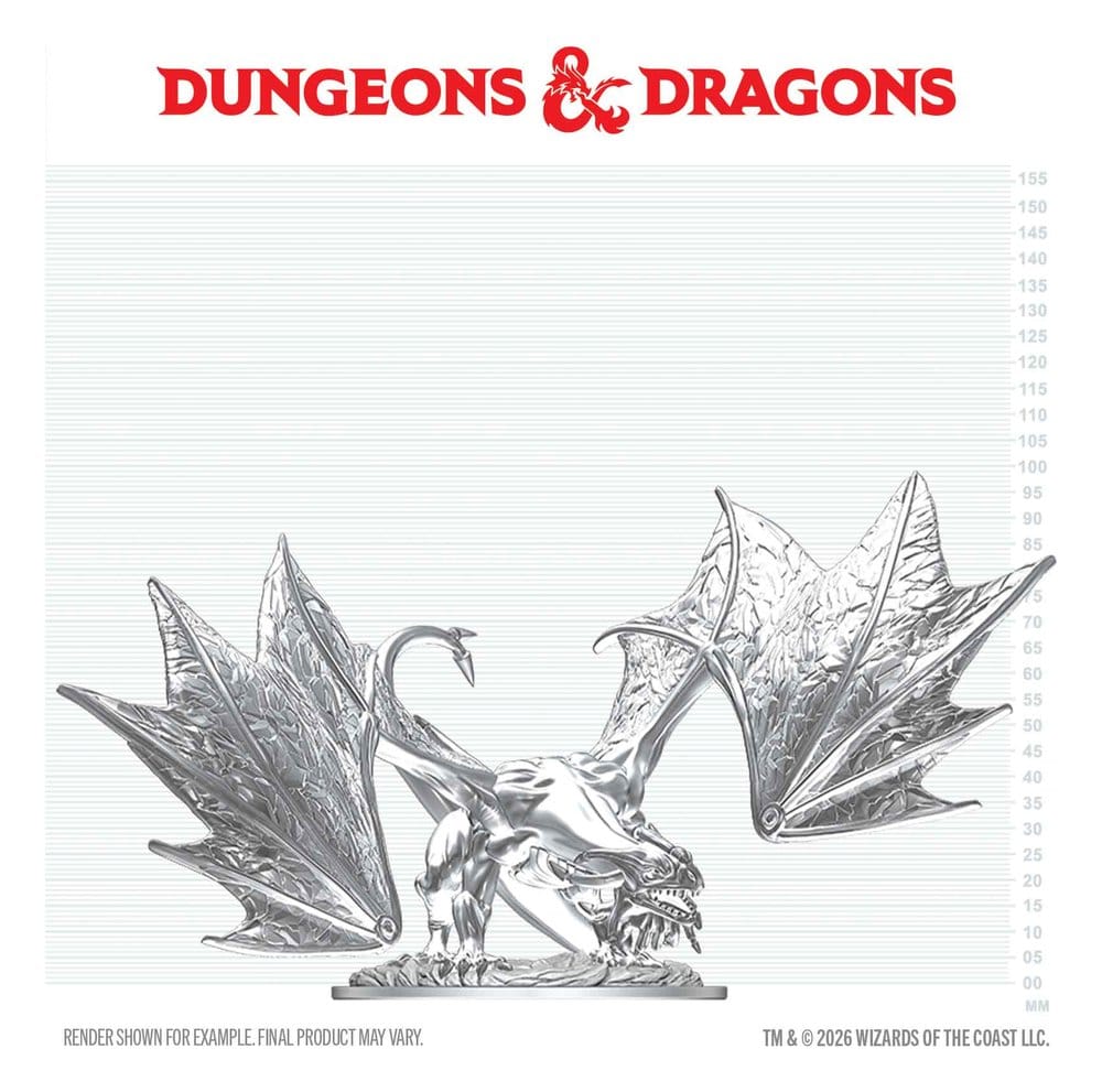 Dungeons & Dragons Nolzur's Marvelous Miniatures Unpainted Miniature Young Sapphire Dragon 20 cm 0634482909102