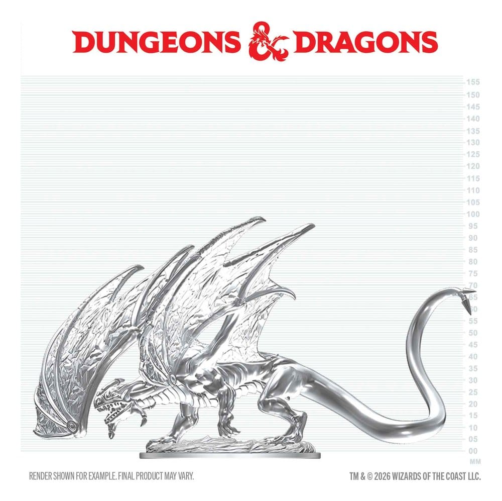 Dungeons & Dragons Nolzur's Marvelous Miniatures Unpainted Miniature Young Sapphire Dragon 20 cm 0634482909102