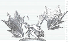 Dungeons & Dragons Nolzur's Marvelous Miniatures Unpainted Miniature Young Sapphire Dragon 20 cm 0634482909102