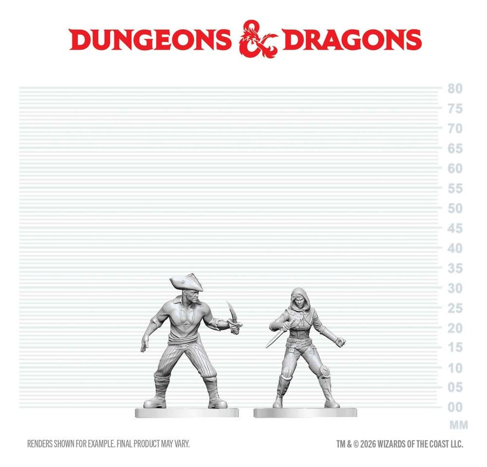 Dungeons & Dragons Nolzur's Marvelous Miniatures Unpainted Miniature Bandit & Pirate 14 cm 0634482909140