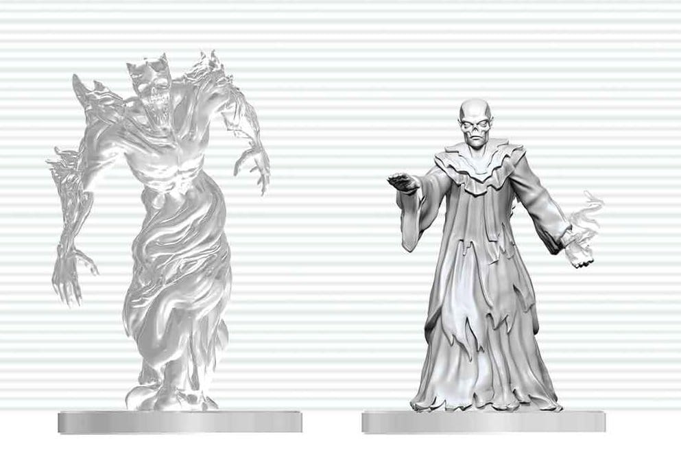 Dungeons & Dragons Nolzur's Marvelous Miniatures Unpainted Miniature Ghast Gravecaller & Wraith 14 cm 0634482909157