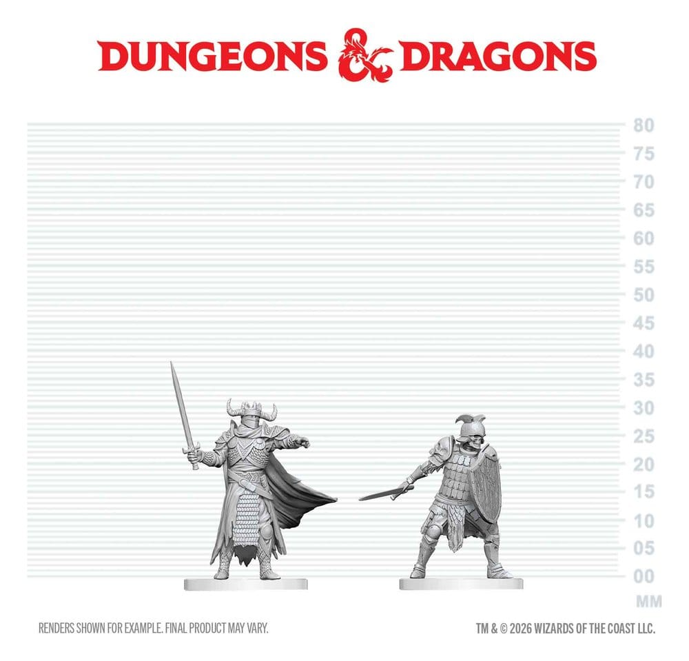 Dungeons & Dragons Nolzur's Marvelous Miniatures Unpainted Miniature Death Knight & Death Knight Aspirant 14 cm 0634482909171