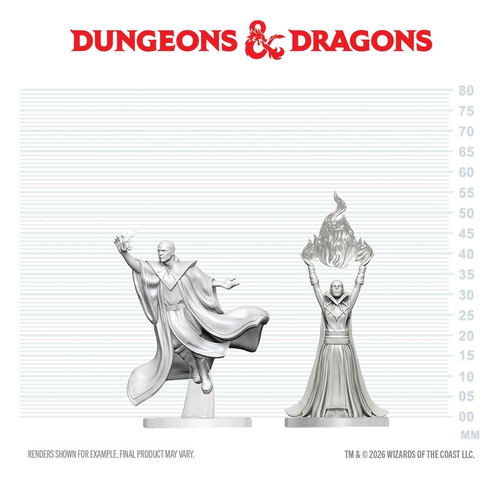 Dungeons & Dragons Nolzur's Marvelous Miniatures Unpainted Miniature Red Wizard Mage & Archmage 14 cm 0634482909188