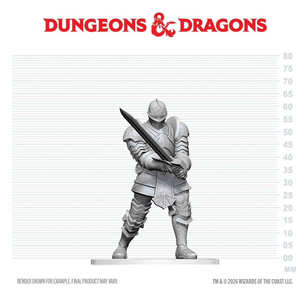 Dungeons & Dragons Nolzur's Marvelous Miniatures Unpainted Miniature Red Knight Guardian Golem 14 cm 0634482909201