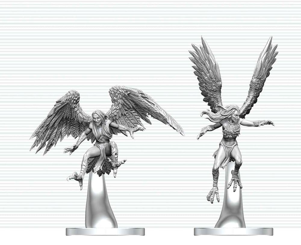 Dungeons & Dragons Nolzur's Marvelous Miniatures Unpainted Miniature Harpies 17 cm 0634482909256