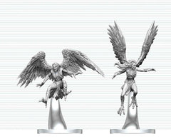 Dungeons & Dragons Nolzur's Marvelous Miniatures Unpainted Miniature Harpies 17 cm 0634482909256