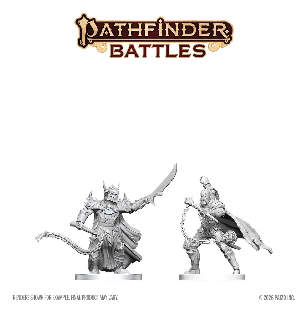 Pathfinder Battles Deep Cuts Unpainted Miniature Scourge & Chain Hellknights 14 cm 0634482909263