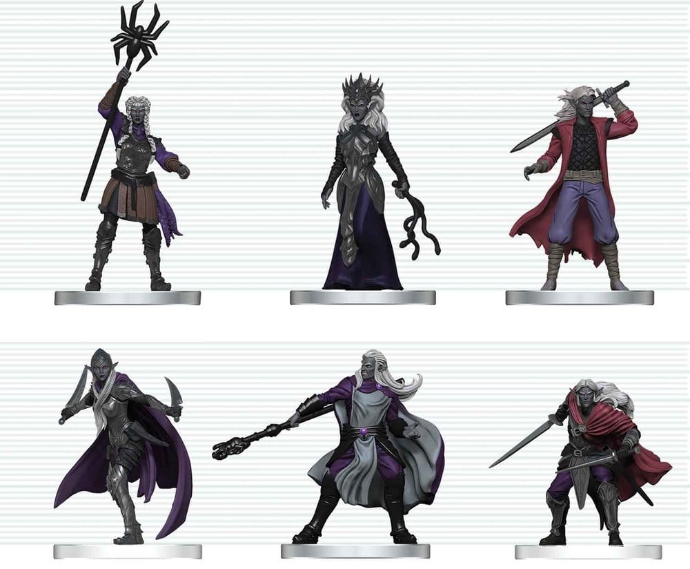 D&D Icons of the Realms Minifiguren Drow-Kriegerschar 20 cmD&D Icons of the Realms Mini Figures Drow Warband 20 cmD&D Icons of the Realms figurines mini Drow Warband 20 cmD&D Icons of the Realms Figuras Mini Drow Warband 20 cm 0634482962466