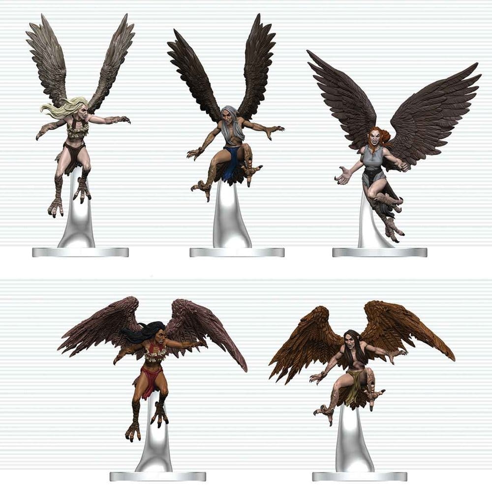 D&D Icons of the Realms Minifiguren Harpyien-Schwarm 20 cmD&D Icons of the Realms Mini Figures Harpy Flock 20 cmD&D Icons of the Realms figurines mini Harpy Flock 20 cmD&D Icons of the Realms Figuras Mini Harpy Flock 20 cm 0634482964156
