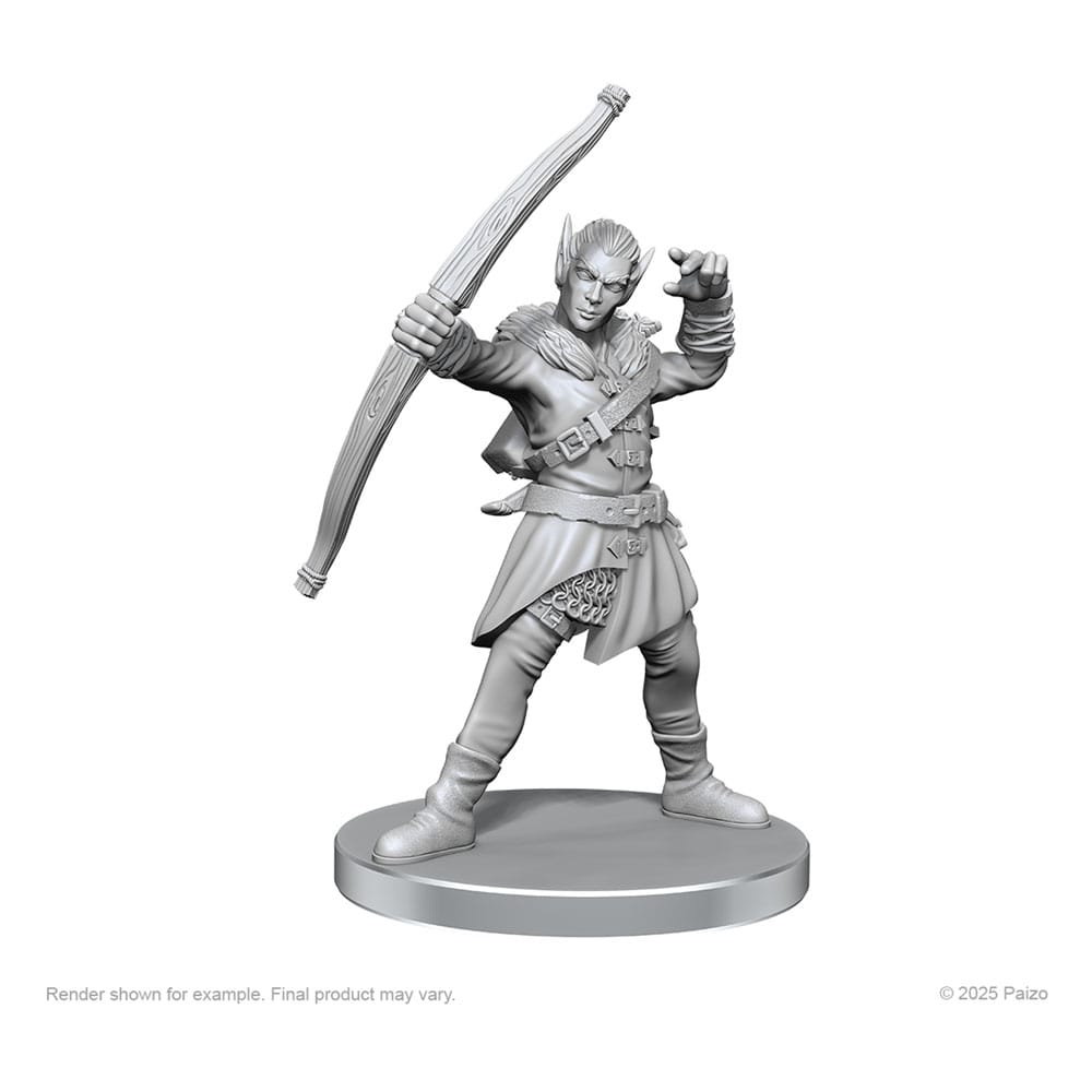 Pathfinder Deep Cuts Unpainted Miniatures Elf Hunter & Catfolk Bandit 0634482975824