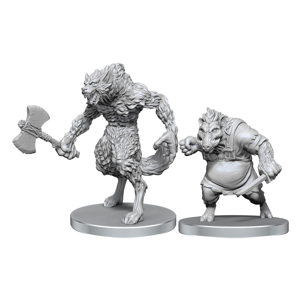 Pathfinder Deep Cuts Unpainted Miniatures Werewolf & Wereboar 0634482975831