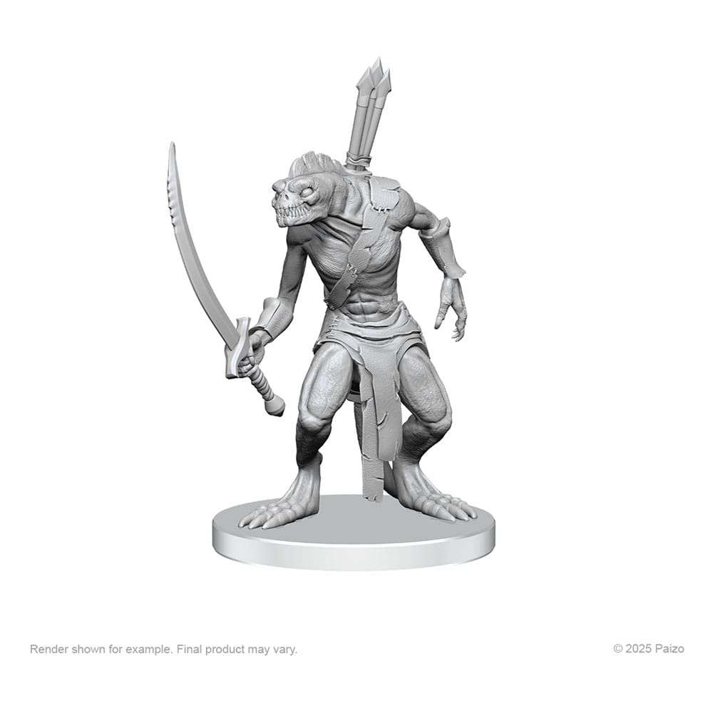 Pathfinder Deep Cuts Unpainted Miniatures Xulgath Skirmisher & Stoneliege 0634482975848