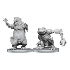 Pathfinder Deep Cuts Unpainted Miniatures Boggard Scout & Castoroides 0634482975879